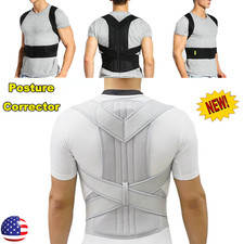 Adjustable Posture Corrector Low Back Support Shoulder Brace Belt for Men Women