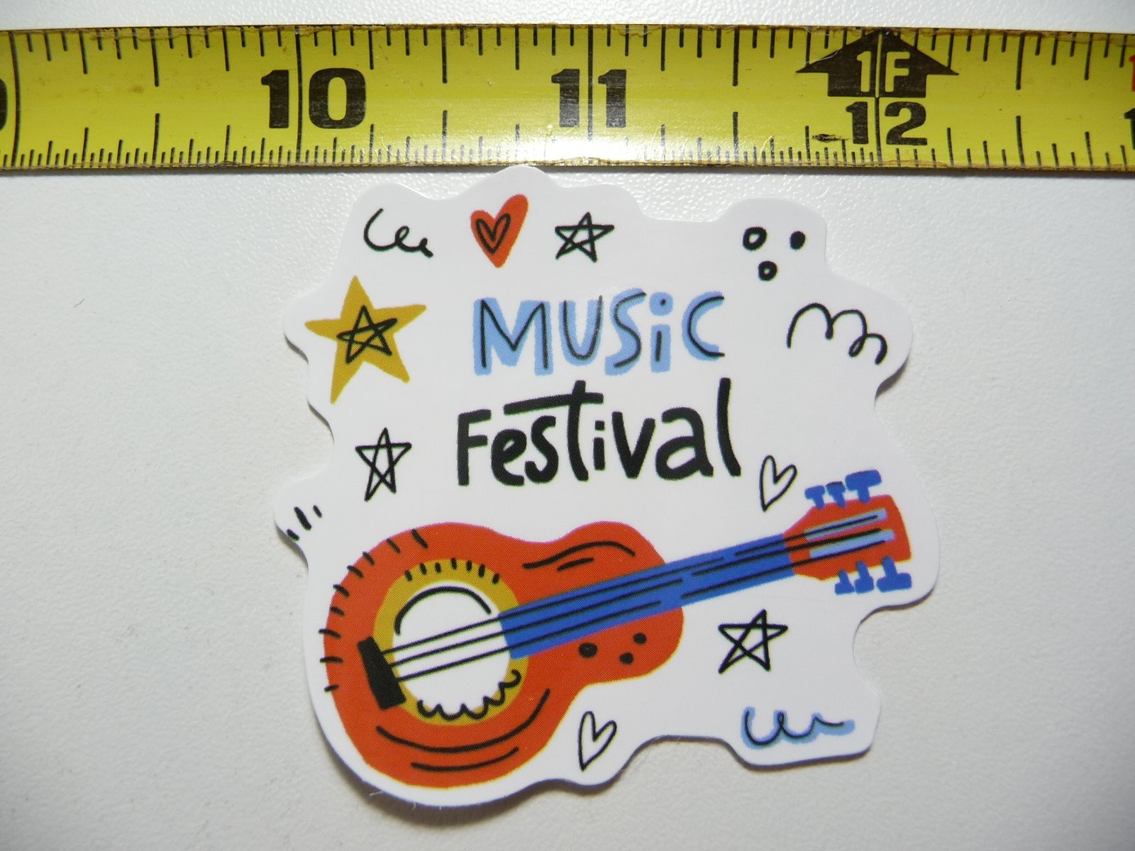 Music Festival Guitar Sticker Decal for Concert Fans and Scrapbooking