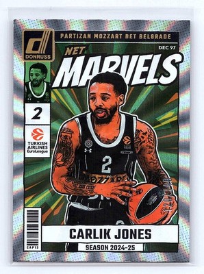 Carlik Jones 2024-25 Donruss EuroLeague #3 Net Marvels Laser #/149