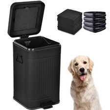 Dog Poop Trash Can with Lid for Outdoors  3.2 Gallon Trash Can with Activa