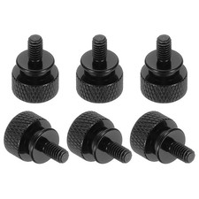 6Pcs Computer Case Thumb Screw M4 x 7mm Knurled Screws Black