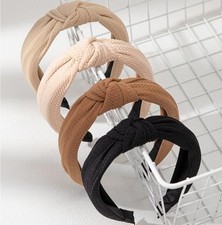 Knotted Headbands for Women, 4 Packs Wide Head Bands for Women's Neutral Color