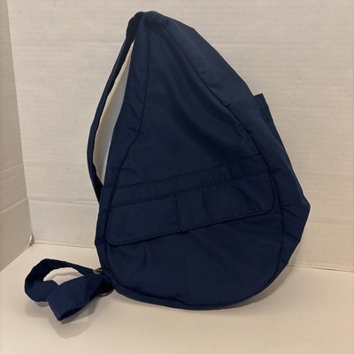 AmeriBag Healthy Back Bag Backpack Crossbody Sling Day Pack Adjustable Navy Blue