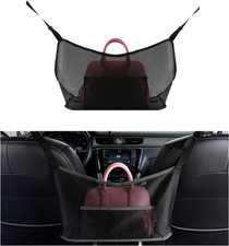 Car Net Pocket Handbag Holder, Organizer Mesh Bag between Two Seat, Driver Stora