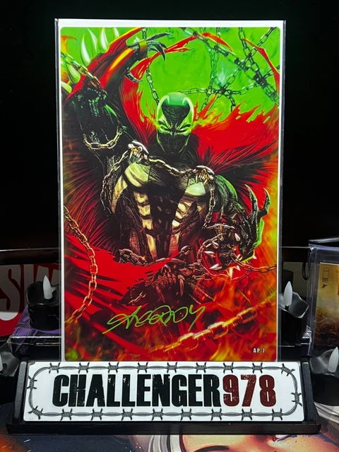 SPAWN - GLOW IN THE DARK - Ariel Diaz SIGNED AP7 Small Art Print w/ COA