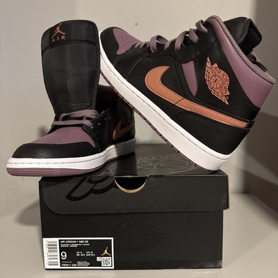 Air Jordan 1 Mid SE Sneaker Black/Sky J Orange-Sky J Mauve US9 EUR42,5