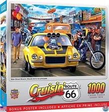 Masterpieces 1000-Piece Jigsaw Puzzle - Route 66 Muscle Car, 19.25" x 26.75