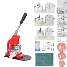 Button Maker Machine DIY Round Pin Maker Kit, with 100 Button Parts Supplies