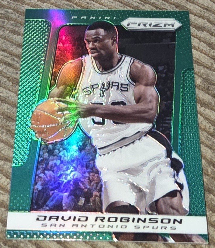 David Robinson 2013-14 Panini Green Prizm Card #226 San Antonio Spurs