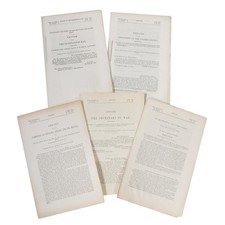 James Buchanan / Archive of Five Congressional Resolutions from President 1858