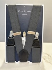 Club Room Men's Grey Adjustable Clip Suspenders One Size MPN 21CN51X033/005