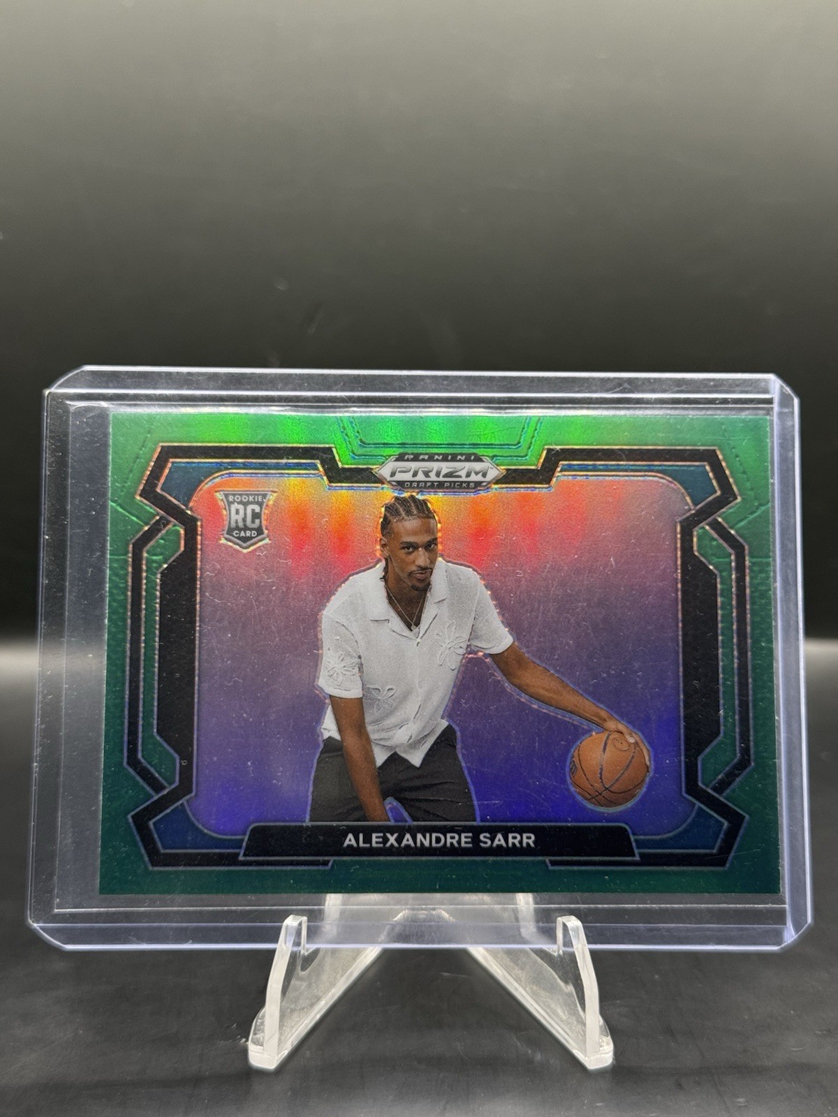 2024 Panini Prizm Draft Picks Alexandre Sarr Green Prizm Variation RC #52