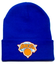 New York Knicks flat cotton applique on Blue beanie  cap hat. SEE DETAILS!
