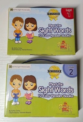 Meet The Sight Words - Level 1 & 2  Easy Readers 24 Books Homeschool 2 Box Sets