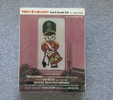 VTG Red Heart Latch Hook Kit Toy Soldier by Coats Clark 6617-02 SEALED 12 x24