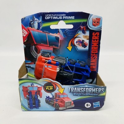    Transformers EarthSpark OPTIMUS PRIME 1 Step Flip Changer Hasbro 4'' Figure