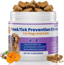 100Tablets Dog Flea and Tick Treatment Chewable,Relieve Itch Biting
