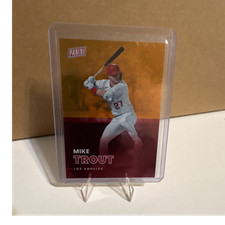 2022 Panini National Convention Mike Trout #41 Orange /199 Los Angeles Angels