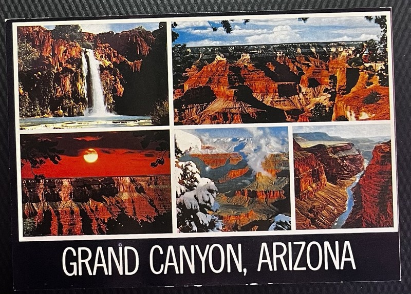 Grand Canyon National Park, Arizona. A Petley Vintage Color Postcard. ￼