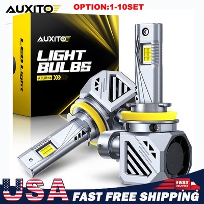 AUXITO H11 LED Headlight Low Beam Bulbs Super Bright 6500K White 20000LM 2-20x