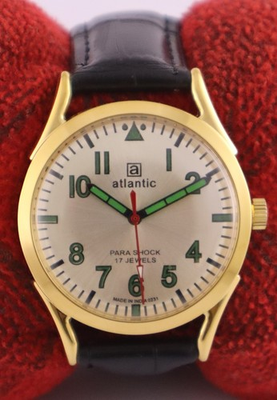 #ad Beautiful Atlantic Hand Winding 17J Silver Dial Men Wristwatch quot;Keep Good Timequot; $29.99