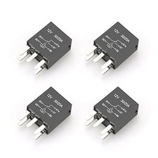 4 Pack 5-Pin High Power Relay, DC 12V 30A, Multi-Purpose Relay Fuel Pump Rel
