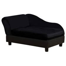 Pet Sofa Bed Couch with Storage, Pet Sofa for Cats and Small Dogs, Black