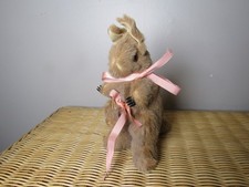 Vintage Real Fur Kangaroo and Joey Mother Baby Plush Australian Collectible 8"