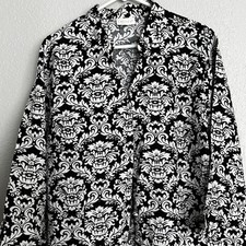 VTG TWEEDS WOMAN White and black Linen blazer Jacket Size M-L READ 