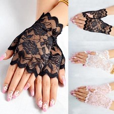 Women Lace Fingerless Gloves