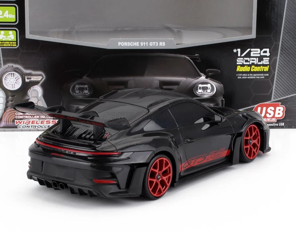 MODELLINO AUTO RADIOCOMANDATO MAISTO PORSCHE 911 992 GT3 RS COUPE 2022 NERO 1/24 - Immagine 2 di 4