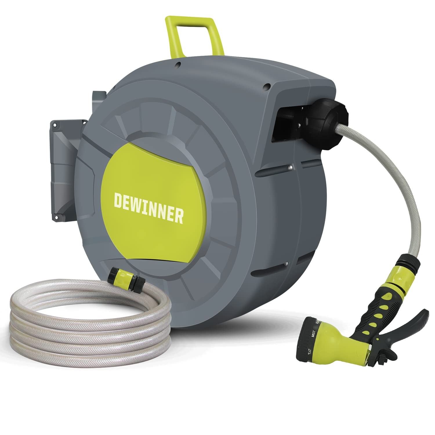 DEWINNER Avvolgitore automatico per tubo da giardino 20 2 m avvolgitore - 1