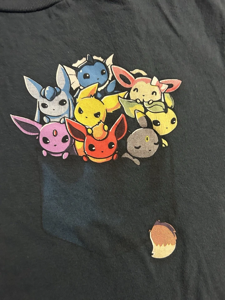 Camiseta Tortuga Pokémon Eevee Y Amigos Cuello Redondo Talla T Pequeña Foto 2 de 4