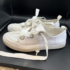 White Koolaburra UGG Penley Sneakers Lace-Up Ortholite Canvas Shoes 10