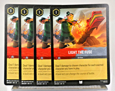 Disney Lorcana TCG Reign of Jafar Light the Fuse 149/204 Uncommon Regular x4