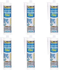 Everbuild Decorators Flexible Filler Cartridge 290ml - Pack of 6
