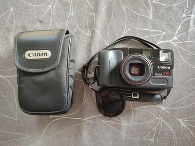 Canon Prima Zoom 105 mit Tasche, 35mm analoge Kompaktkamera, Point & Shoot