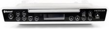 ELITE PKCR2713AMZ under Counter CD Player with Clock Radio and Bluetooth, Silver