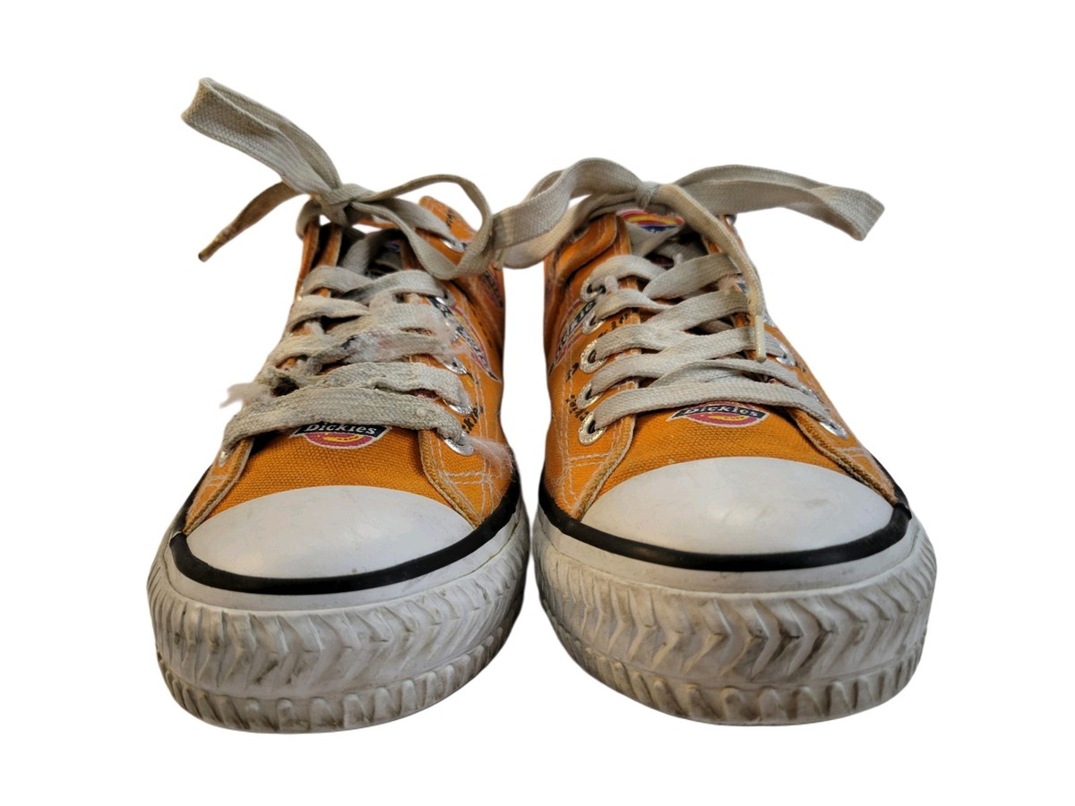 Dickies Low Top Logo Sneakers Orange White Shoes CD3638 Canvas