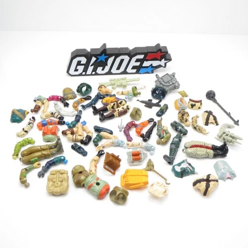 Mixed Lot Vintage 1980s GI Joe ARAH Figure Body Parts & Accessories - Damaged