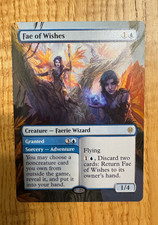 MTG Magic Altered Hand Painted Original Art Card -- Fae of Wishes