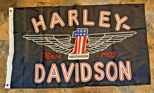 Harley Davidson Motorcycle Enthusiast 3x5’ Flag Banner Garage Wall Man Cave