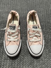 Convers Women?s Sneakers Light Pink Low-Top Canvas Slip On Shoes Size 7.5