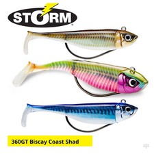 Storm 360GT Coastal Biscay COAST Shad Lures - Bass Pollock Sea Fishing Tackle