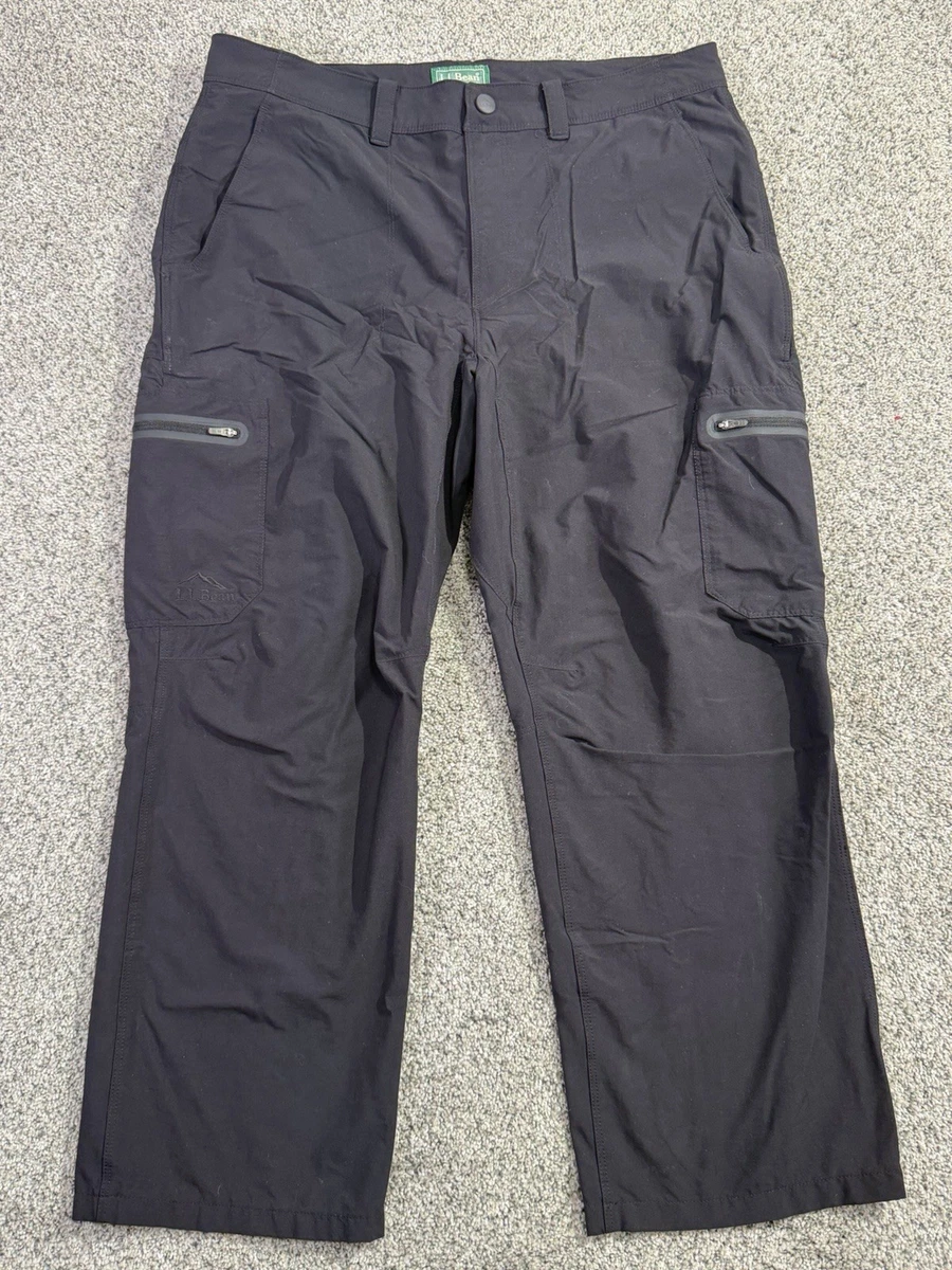 Pantalon Convertible LL Bean Homme, Beige, Nylon, Zip-off, Taille M