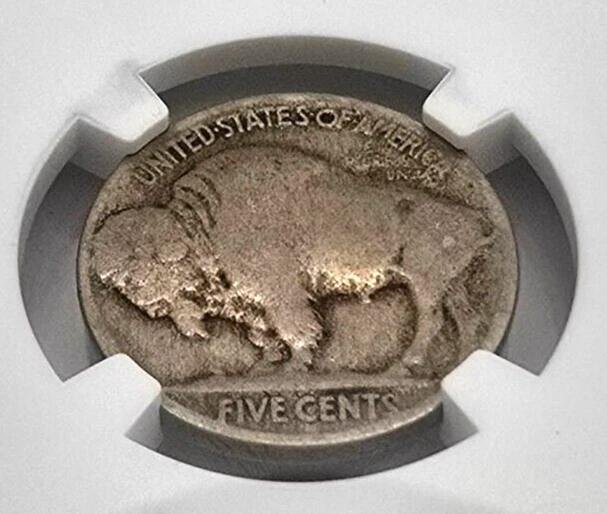 1917 P Buffalo Nickel Two Feather Variety NGC VG8 Type Holder Rare Free Ship! - Image 4 of 4
