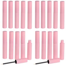 LALAFINA 20 Pcs Eyelash Brush Empty Tube Plastic Lips Cosmetic Bottle Travel