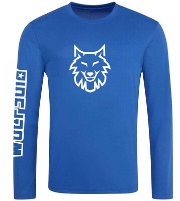 BLAU Mountainbike Trikot von Wolfride , MTB Top, UK, kein Fuchs, Langarm