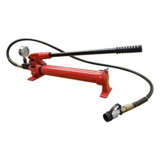 Hydraulic Hand Pump 10 TON With Hose & Gauge Portable 10T Pressure Cylinder
