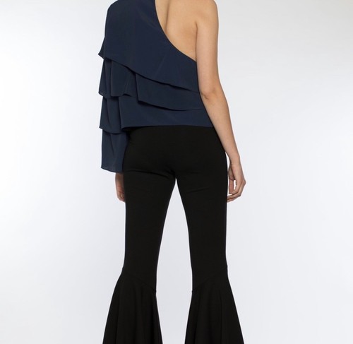 Walter Baker Dark Navy Chiffon Adeline Top XS New w/Tags! - Picture 2 of 7